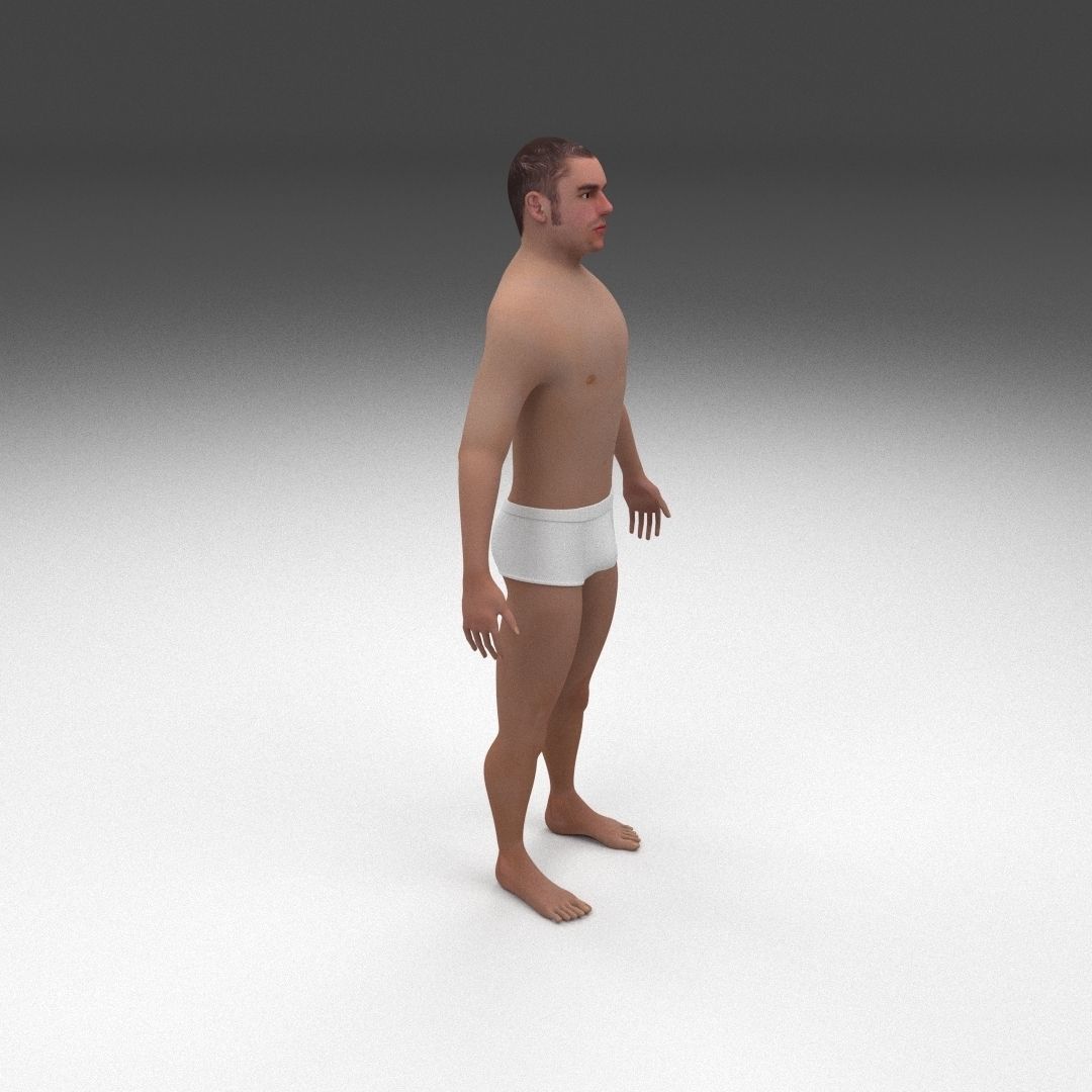 8K Realistic Human Male Man Low-poly 3D model_15