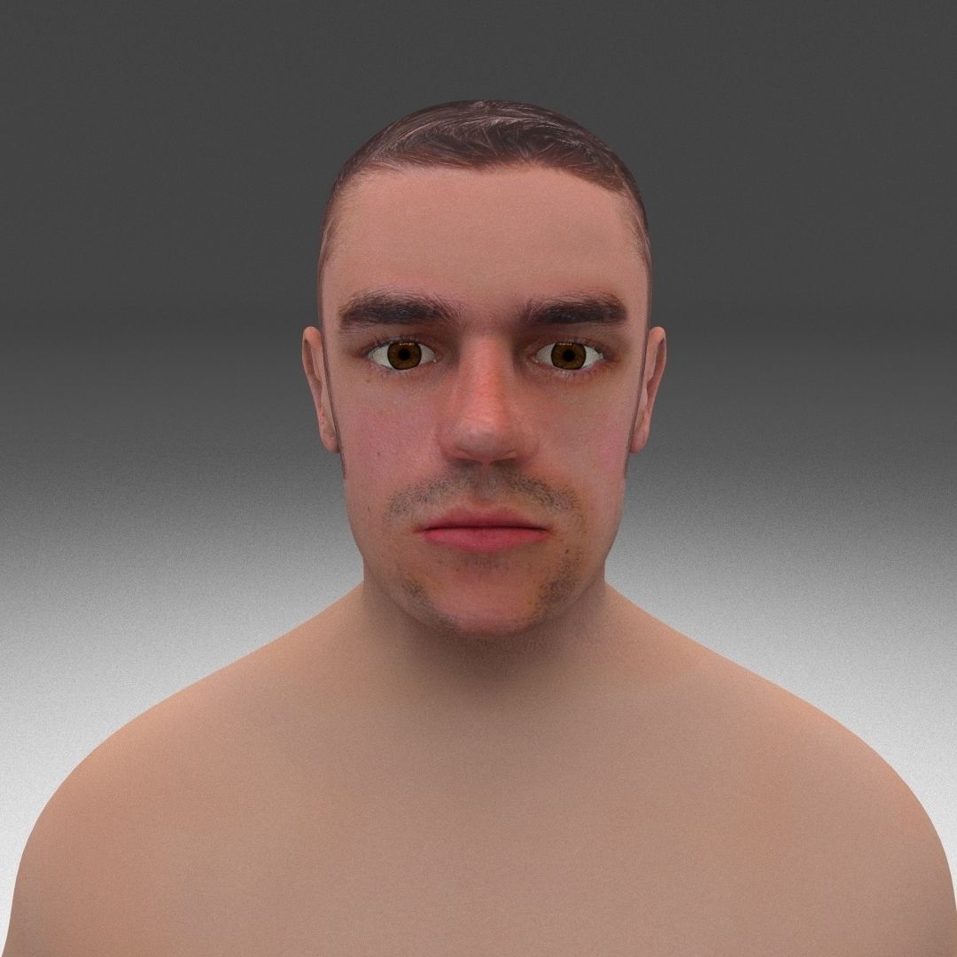 8K Realistic Human Male Man Low-poly 3D model_1