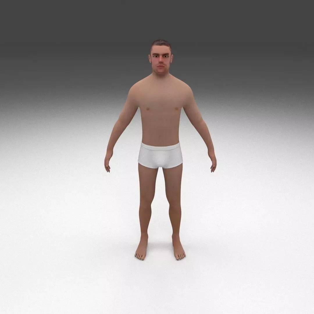 8K Realistic Human Male Man Low-poly 3D model_0