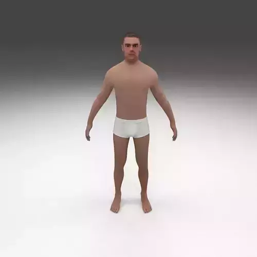 8K Realistic Human Male Man Low-poly 3D model