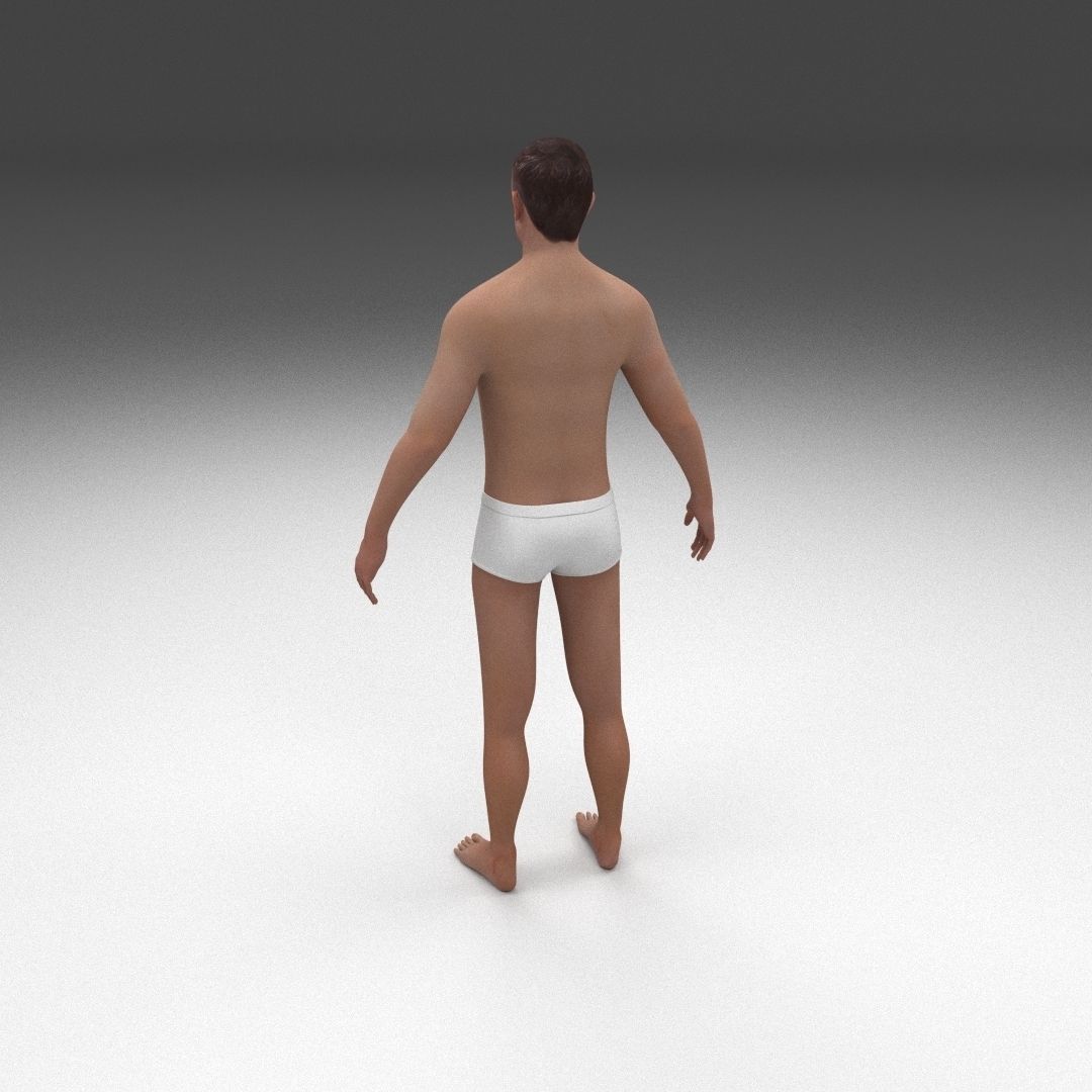 8K Realistic Human Male Man Low-poly 3D model_7