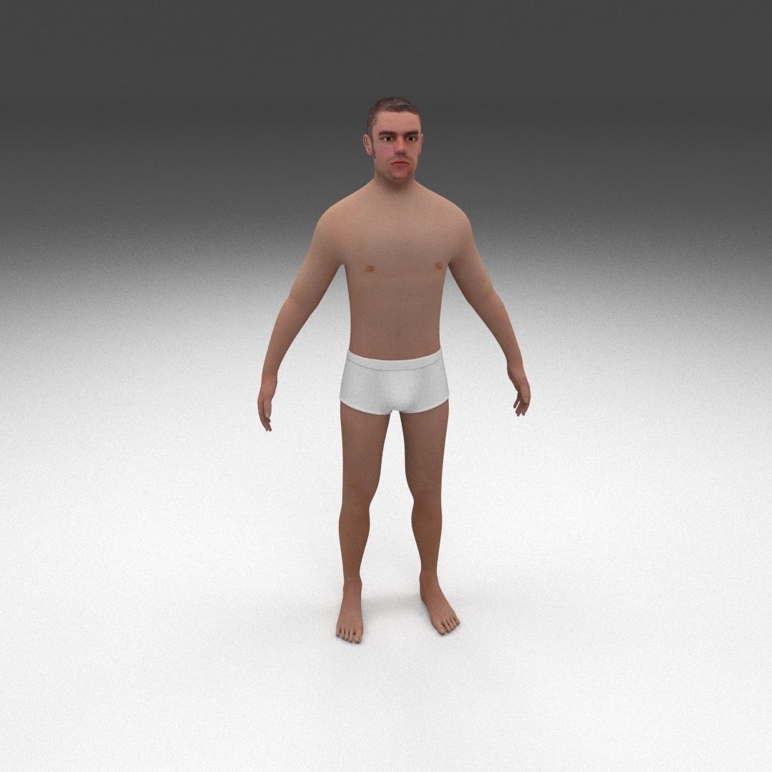 8K Realistic Human Male Man Low-poly 3D model_2