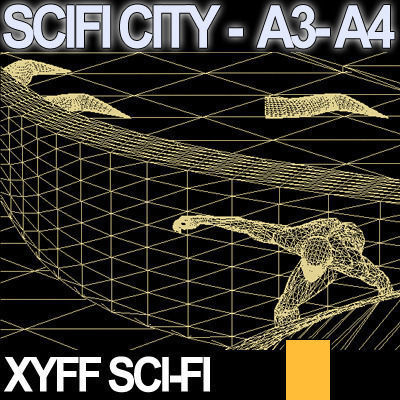 Sci Fi City Futuristic Architecture A3 A4 3D model_19
