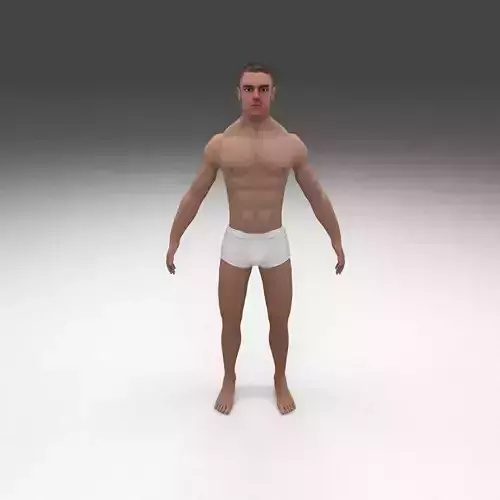 8K Muscular Human Male 3D model