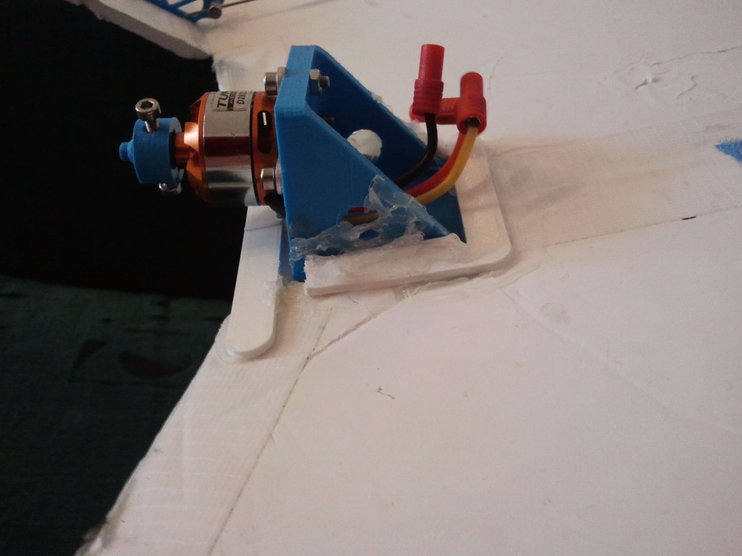 motor mount for pusher propeller RC plane free 3D Model 3D