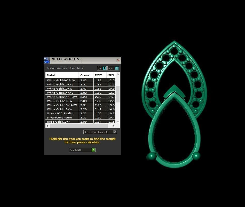 Pendant  Design Pear Shape Ruby Gem With Diamonds - CC123B 3D print model_23