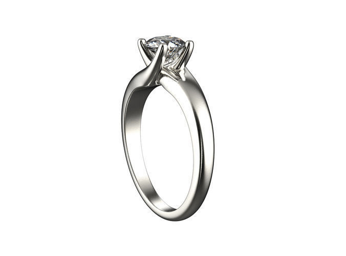 Engagement ring 1 with a set of sizes 3D print model_7