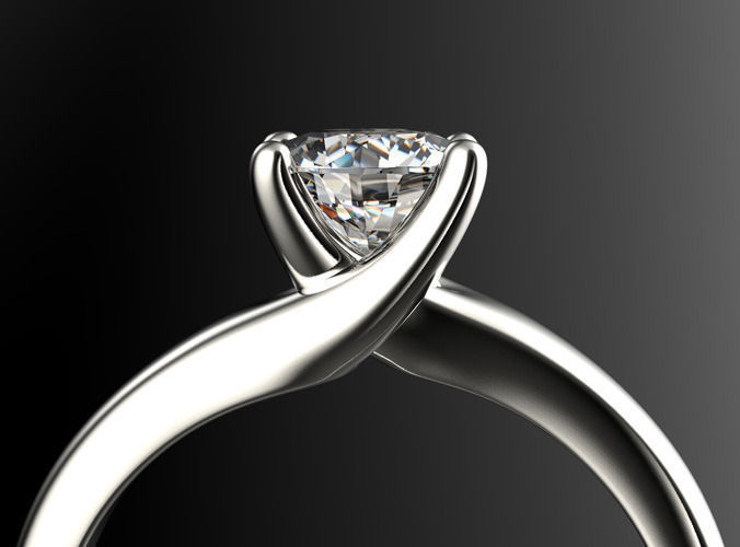 Engagement ring 1 with a set of sizes 3D print model_2