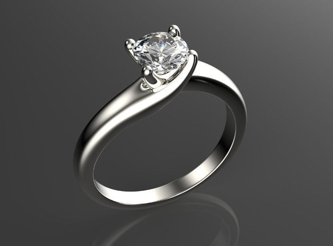 Engagement ring 1 with a set of sizes 3D print model_1