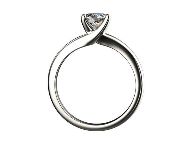 Engagement ring 1 with a set of sizes 3D print model_8