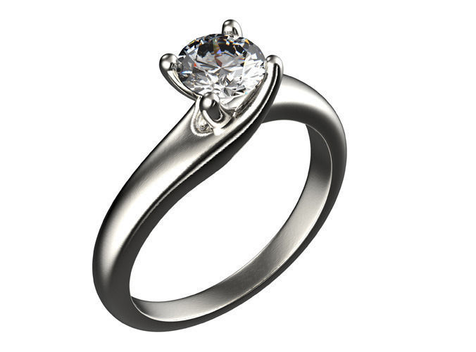 Engagement ring 1 with a set of sizes 3D print model_6