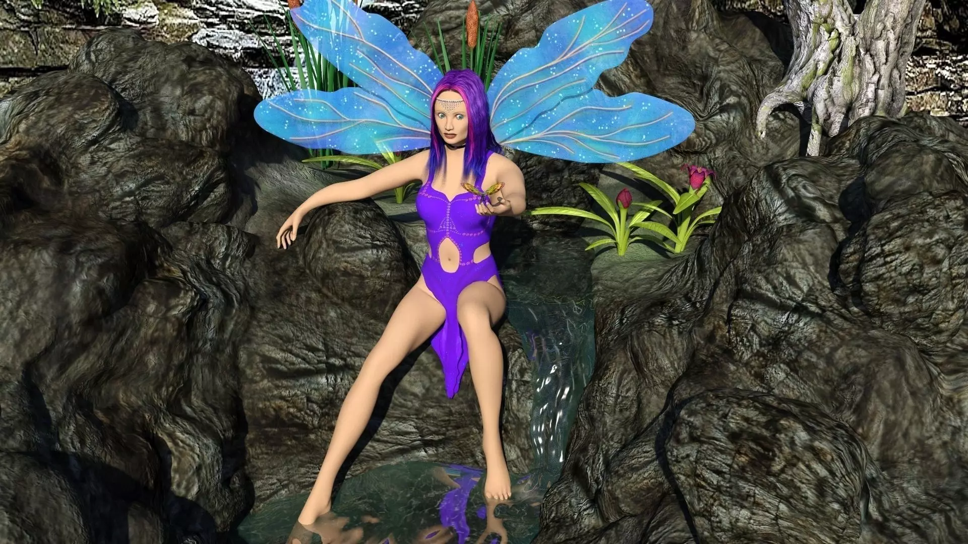 A Purple Fairys  Tale 3D model_0