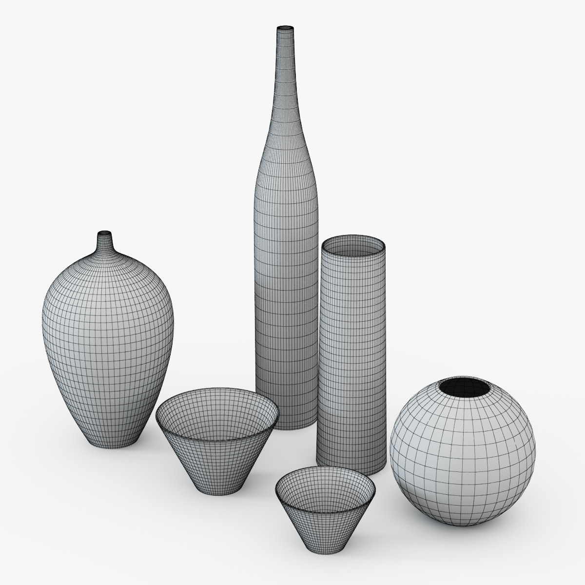 Ornamental vases 3D model_4