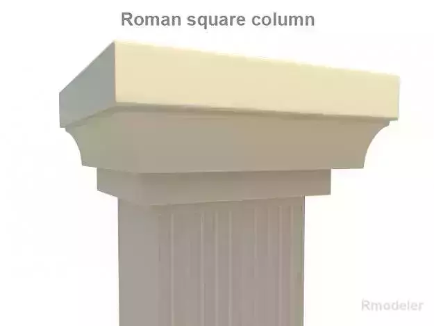Roman Square column 3D model