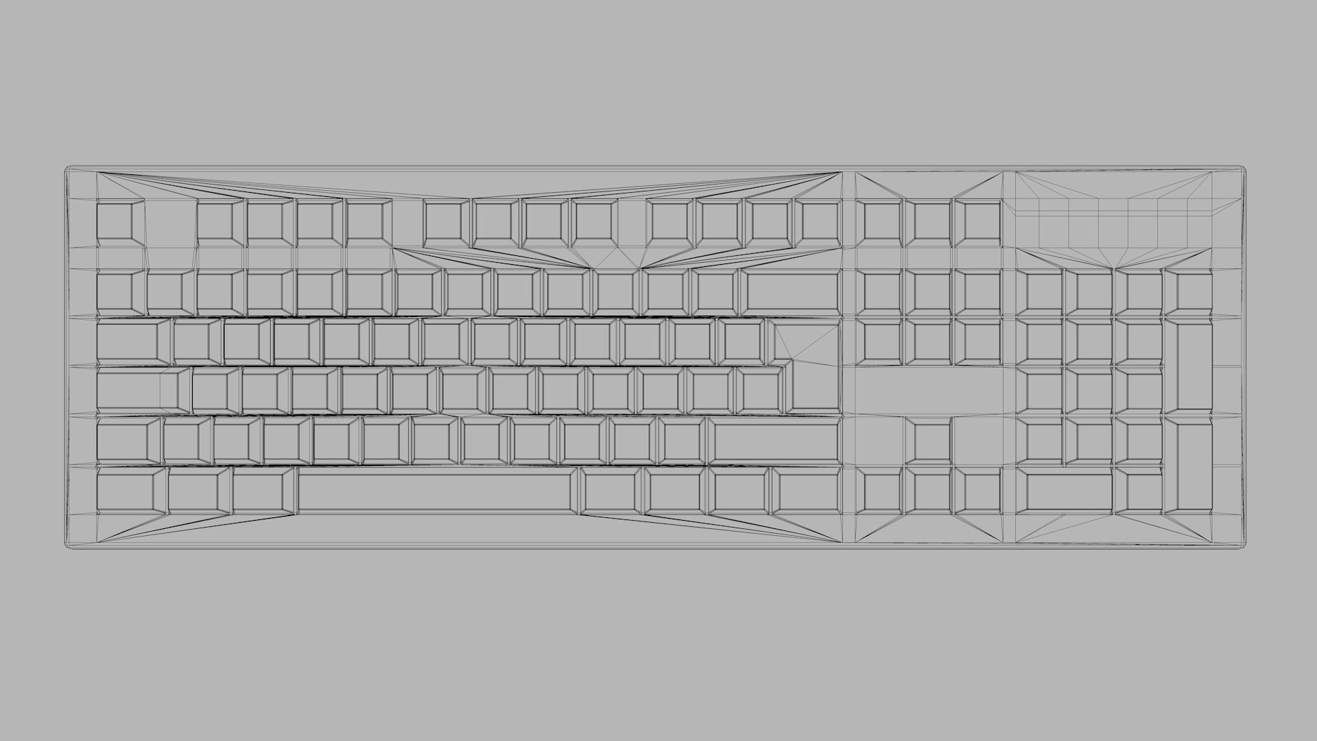 PC Keyboard 3D model_3