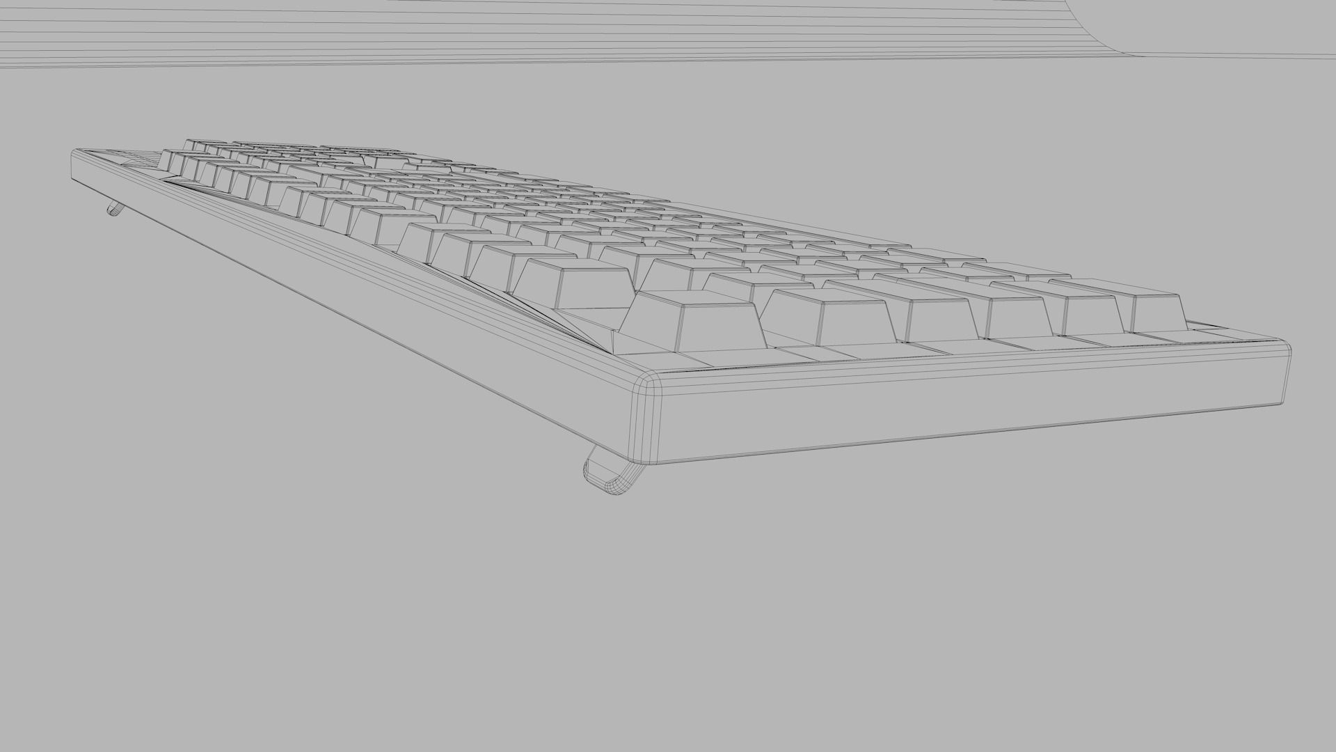 PC Keyboard 3D model_5