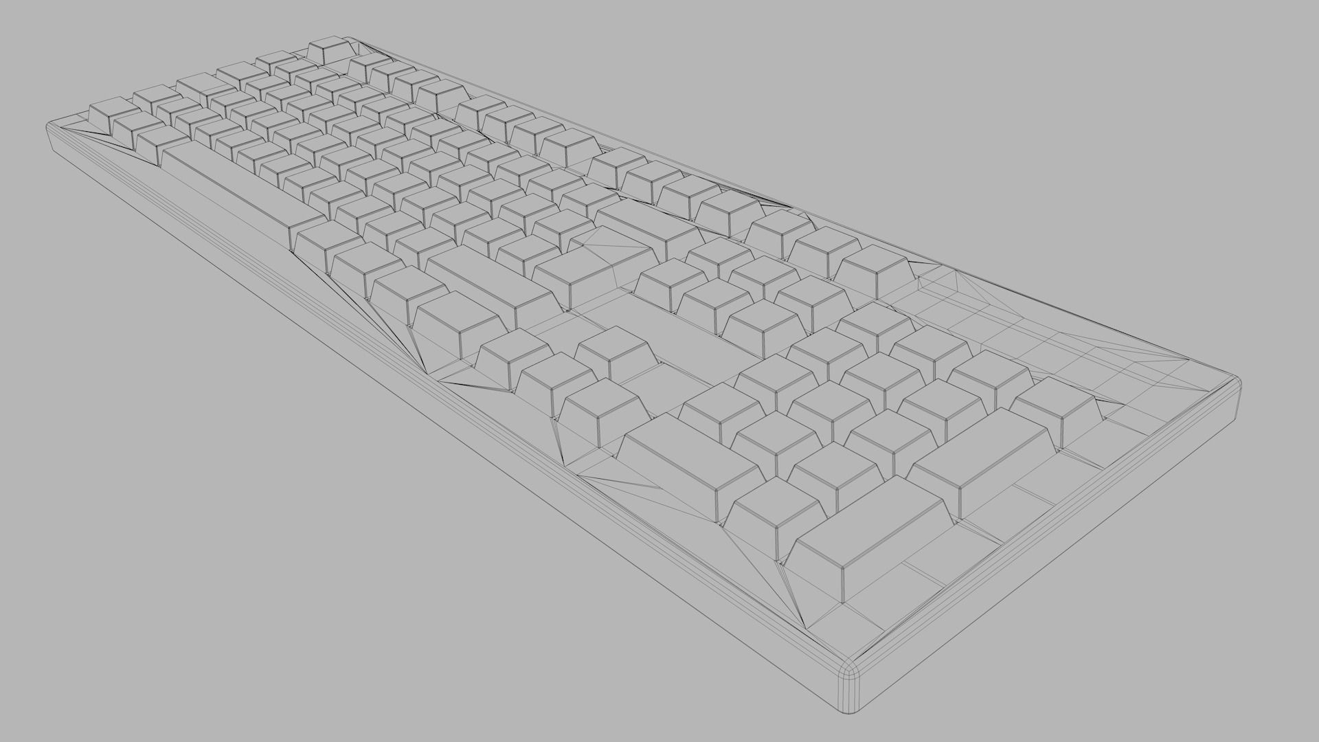 PC Keyboard 3D model_1