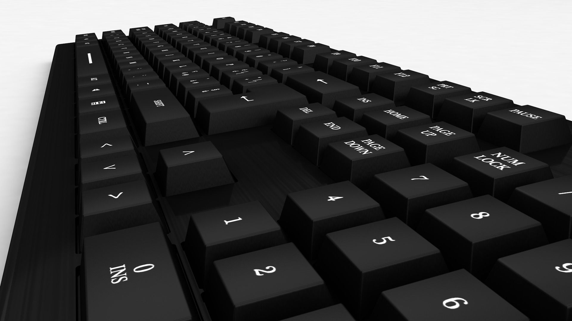 PC Keyboard 3D model_6
