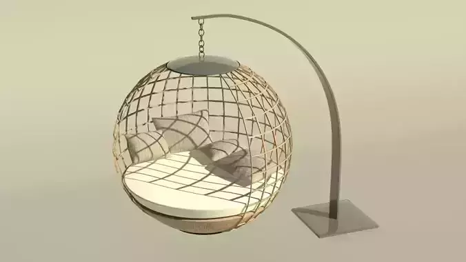 Daybed hanging chair 3D model