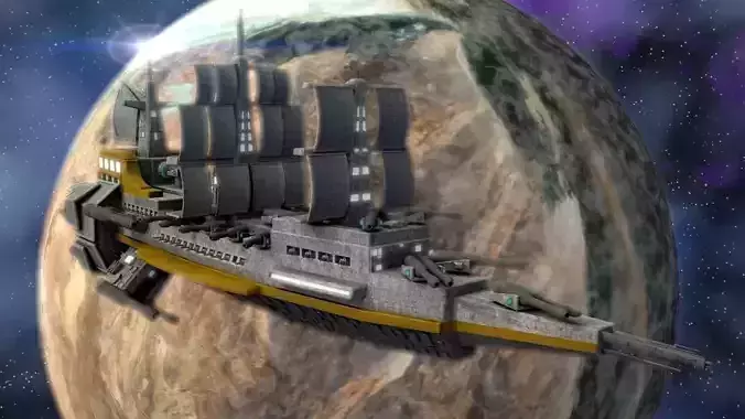 Space heavy cruiser 3D model