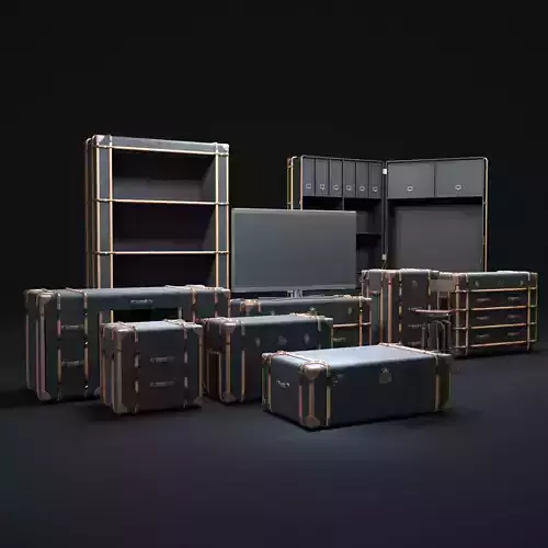 RICHARDS TRUNK Collection Low-poly 3D model