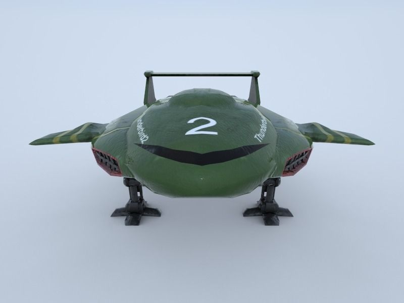 Thunderbird star wars fighter jet Low-poly 3D model_4