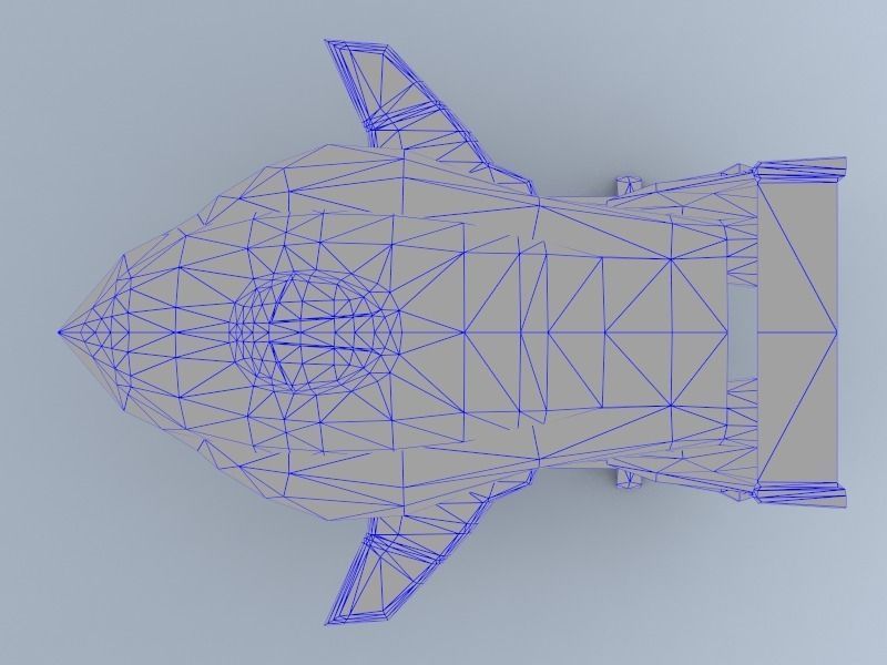 Thunderbird star wars fighter jet Low-poly 3D model_5