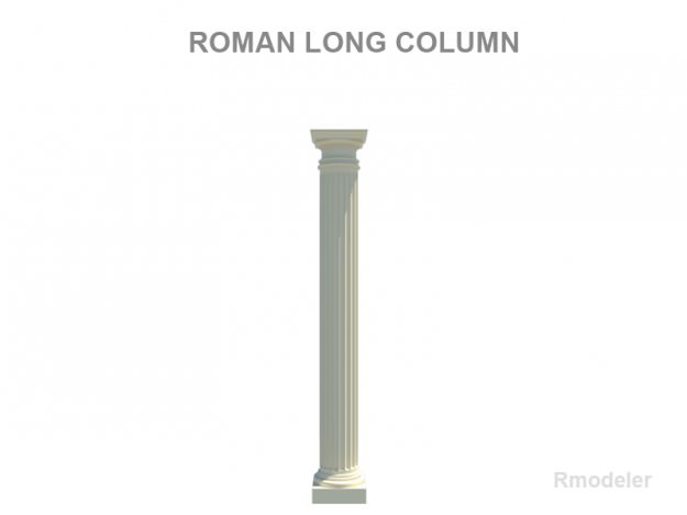 Roman long column 3D model_2