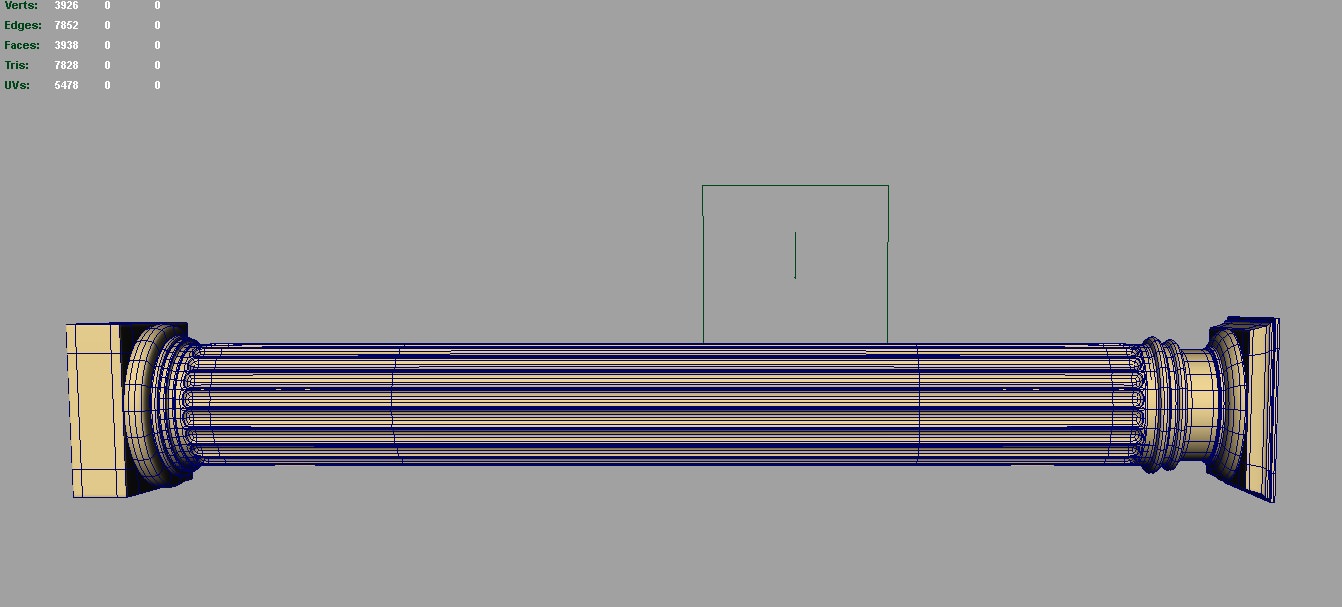 Roman long column 3D model_3