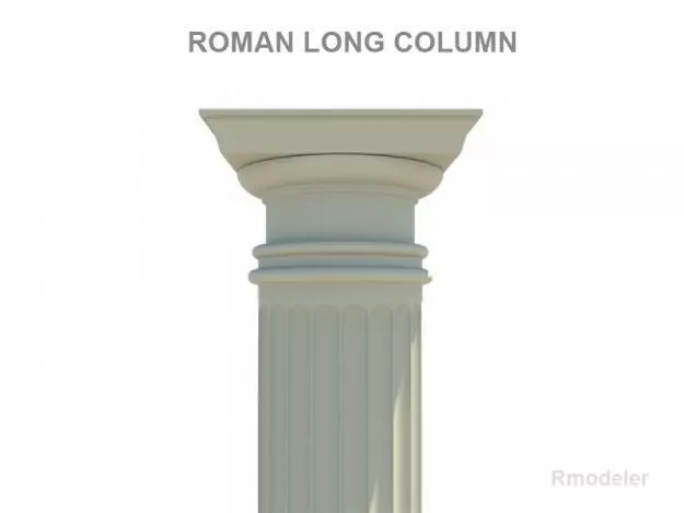 Roman long column 3D model_0