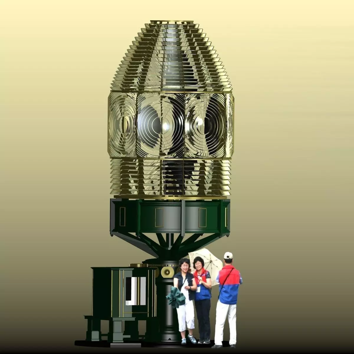 Fresnel Lens for Lighthouse 1st Oreder 3D model_0