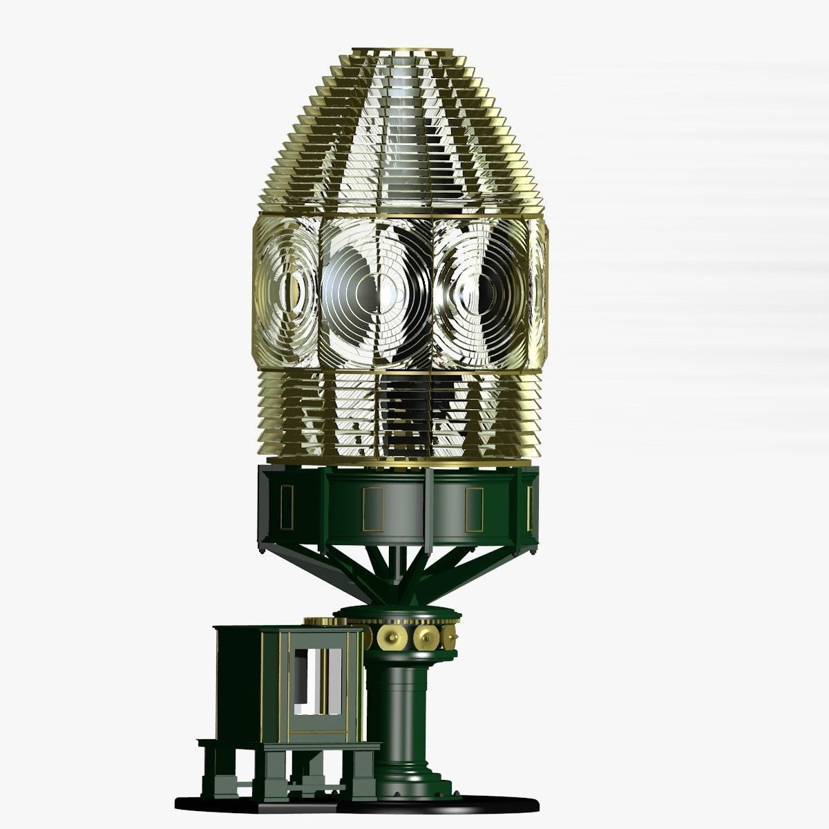 Fresnel Lens for Lighthouse 1st Oreder 3D model_4
