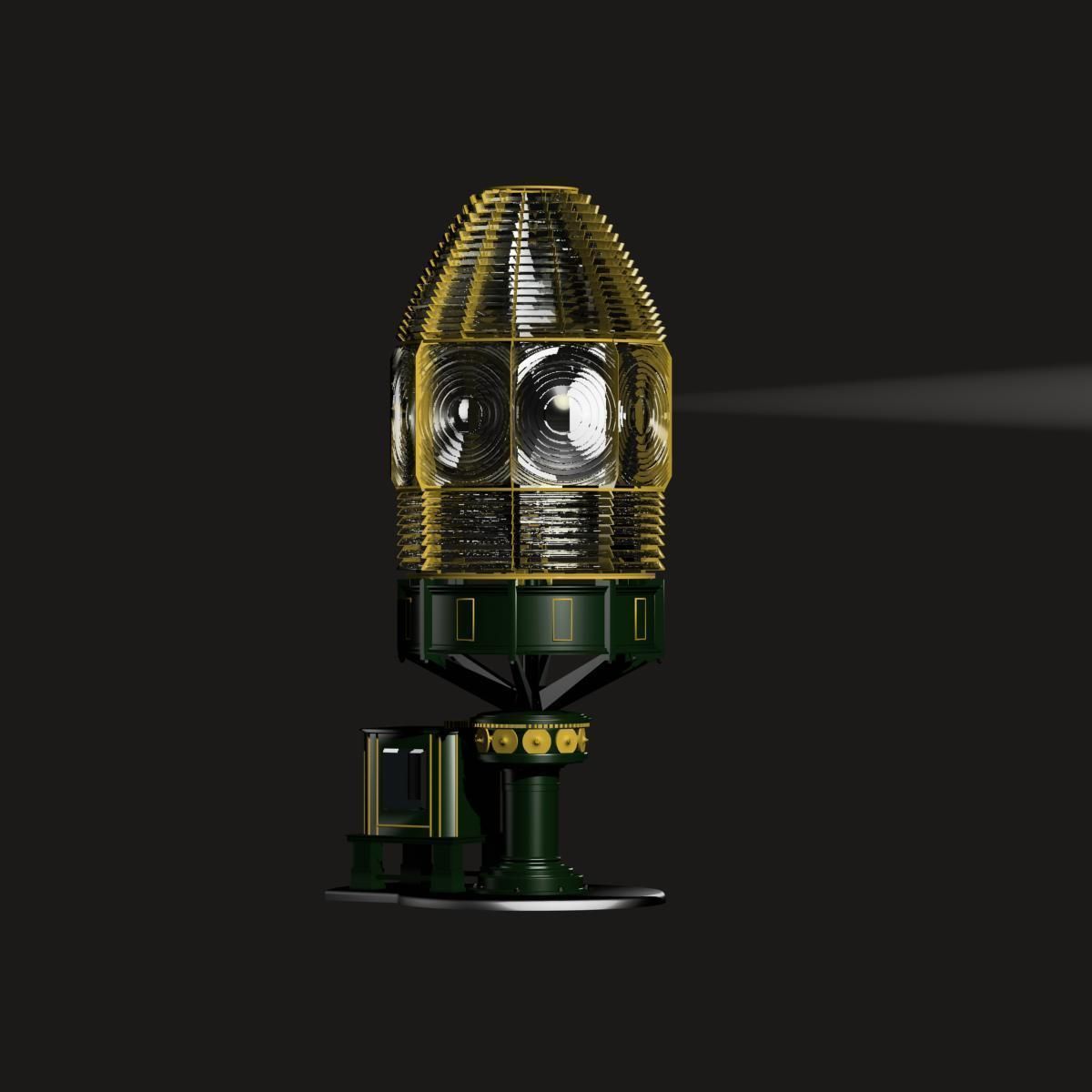 Fresnel Lens for Lighthouse 1st Oreder 3D model_8