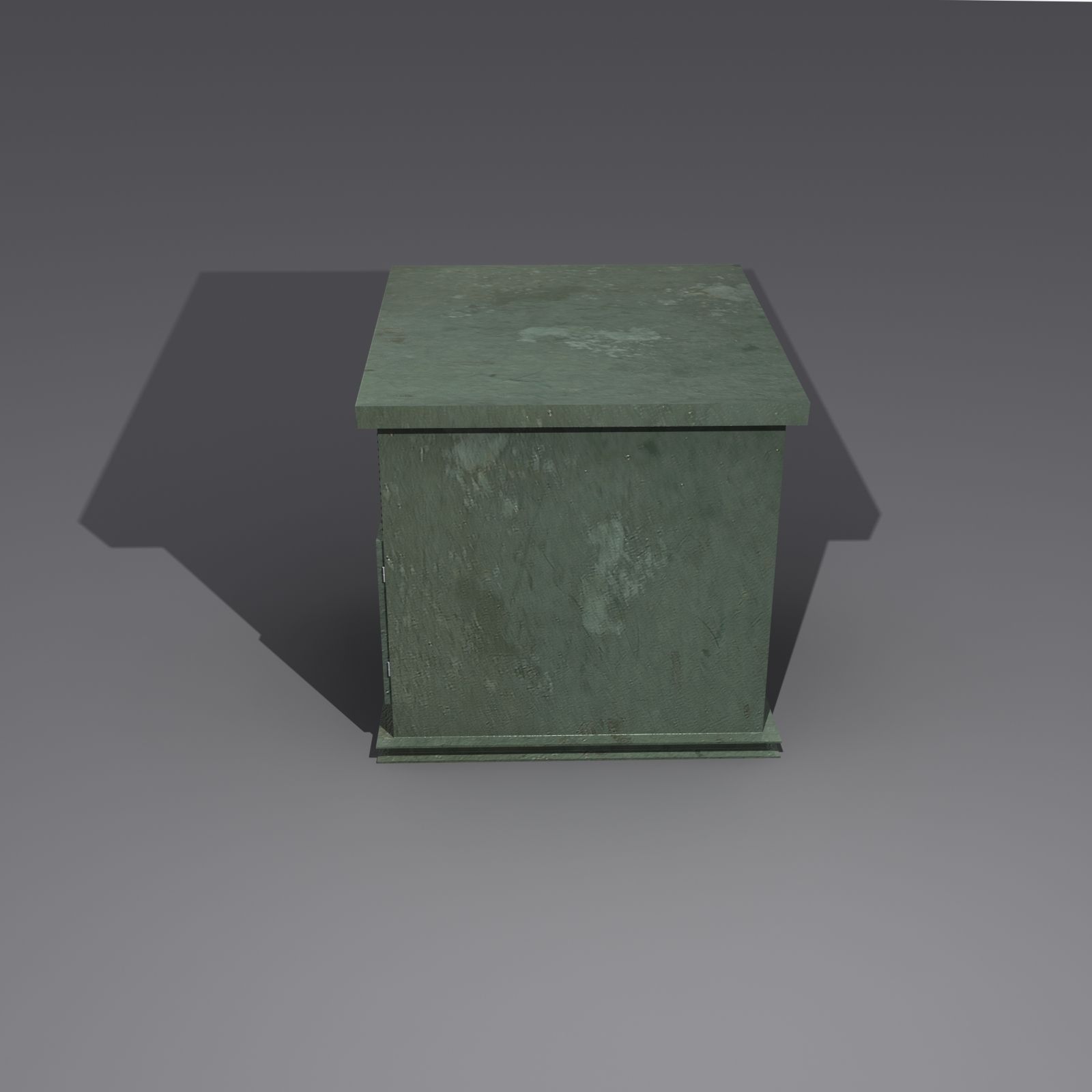 Transformator cabin Low-poly 3D model_5