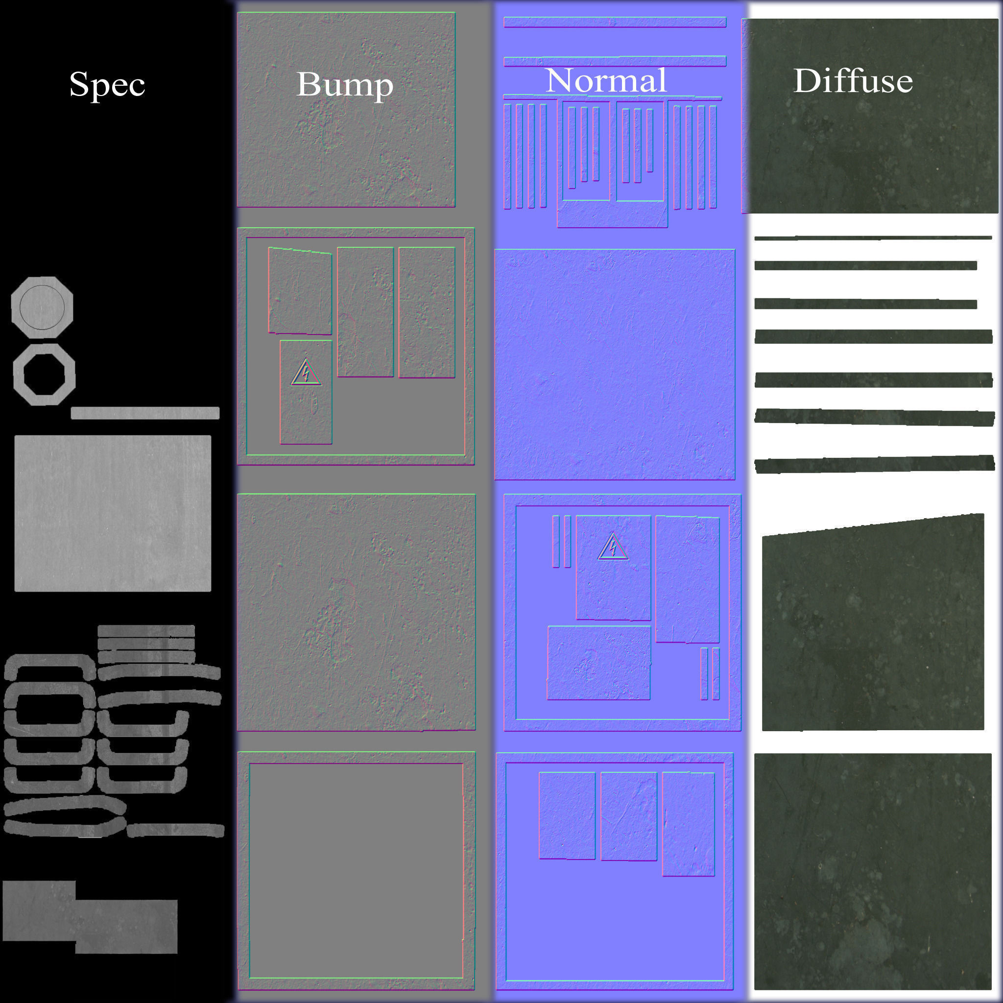Transformator cabin Low-poly 3D model_13