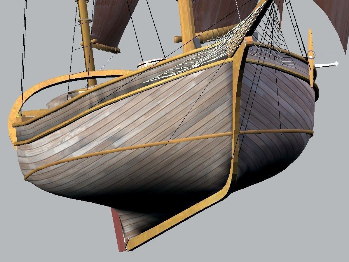 Sloop Spray of Joshua Slocum 3D model_17