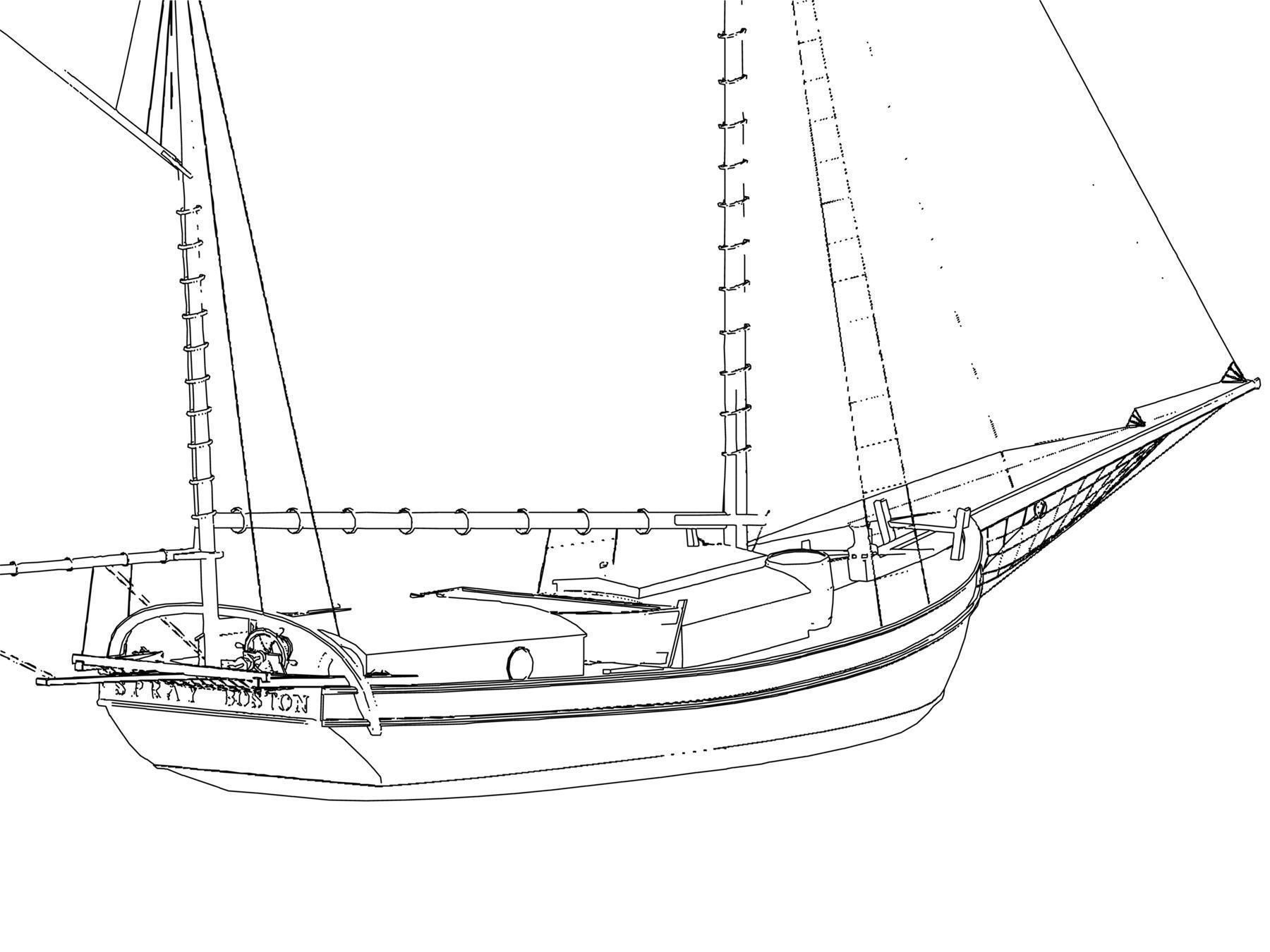 Sloop Spray of Joshua Slocum 3D model_20