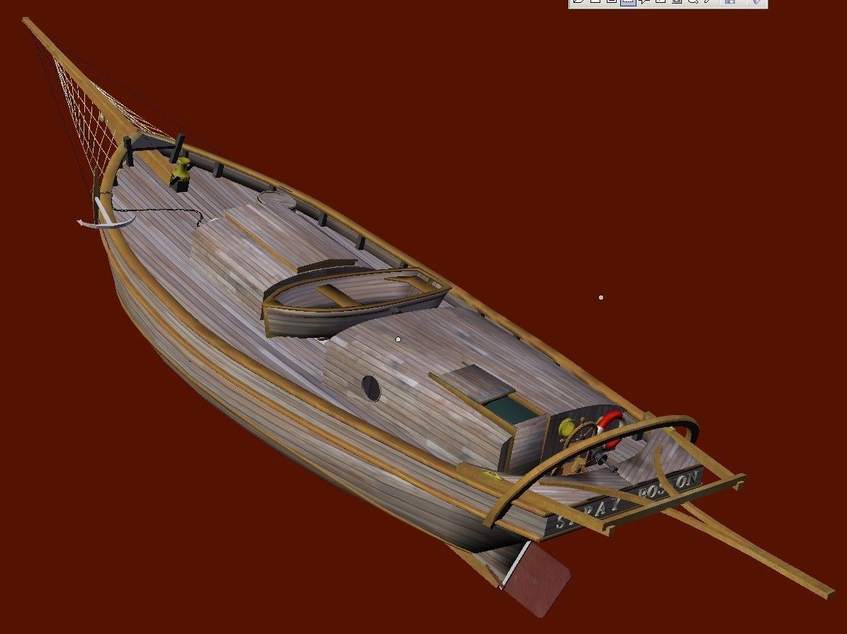 Sloop Spray of Joshua Slocum 3D model_5