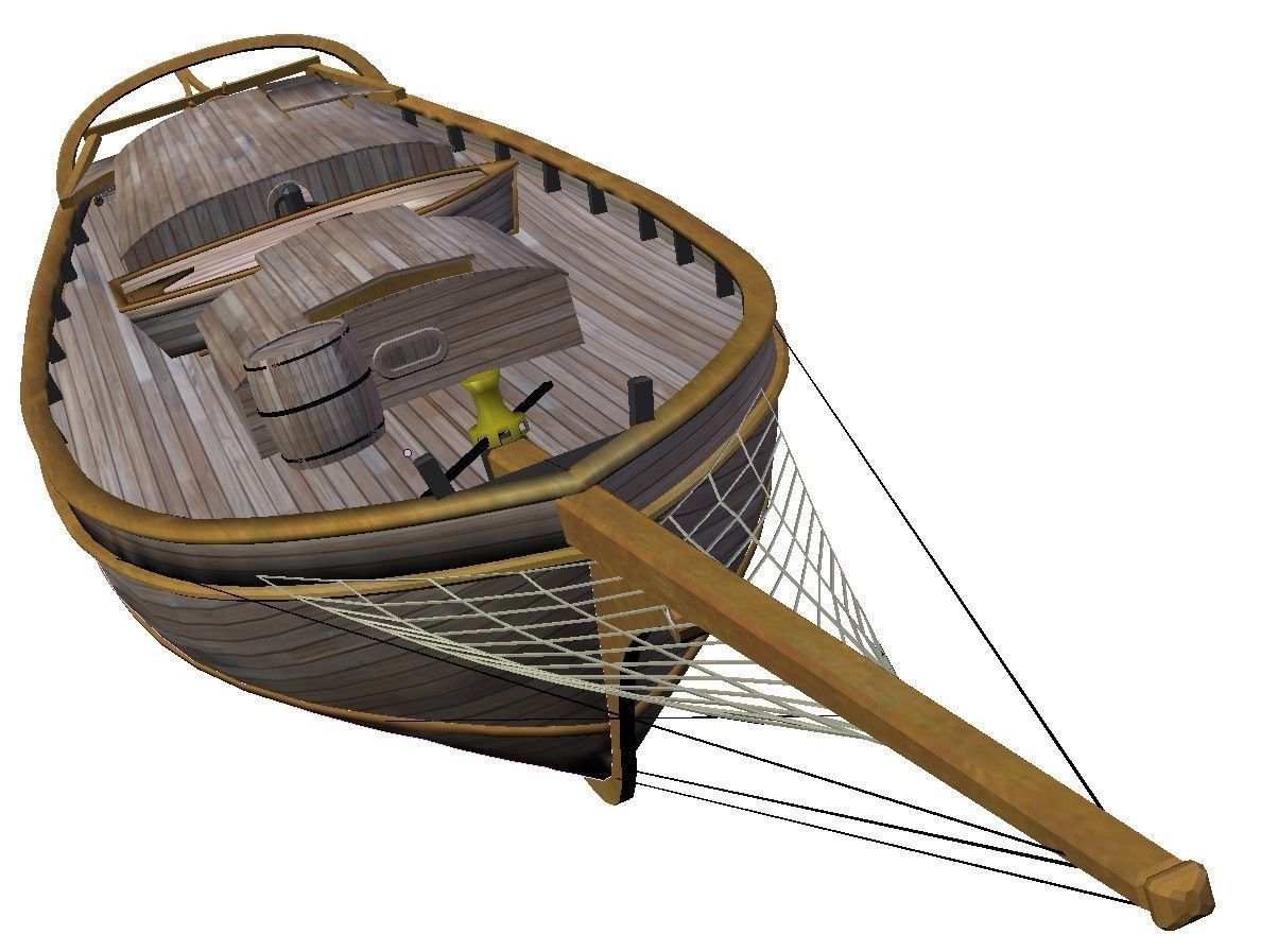 Sloop Spray of Joshua Slocum 3D model_19