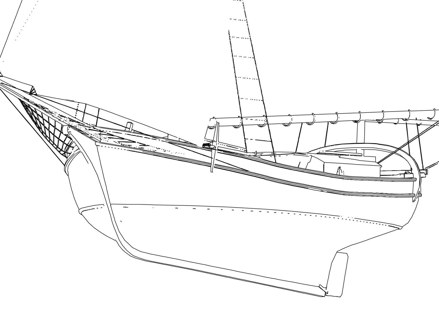 Sloop Spray of Joshua Slocum 3D model_21