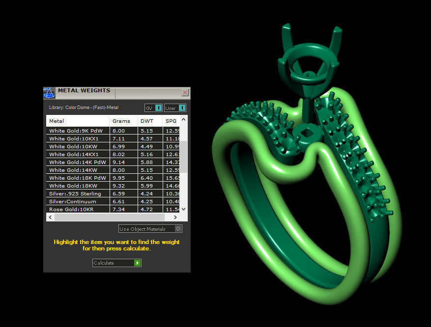 Bridal Set Ring With Matching Band CAD Design-PI0003-SBW 3D print model_42