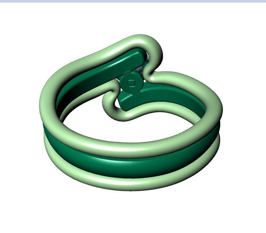 Bridal Set Ring With Matching Band CAD Design-PI0003-SBW 3D print model_15