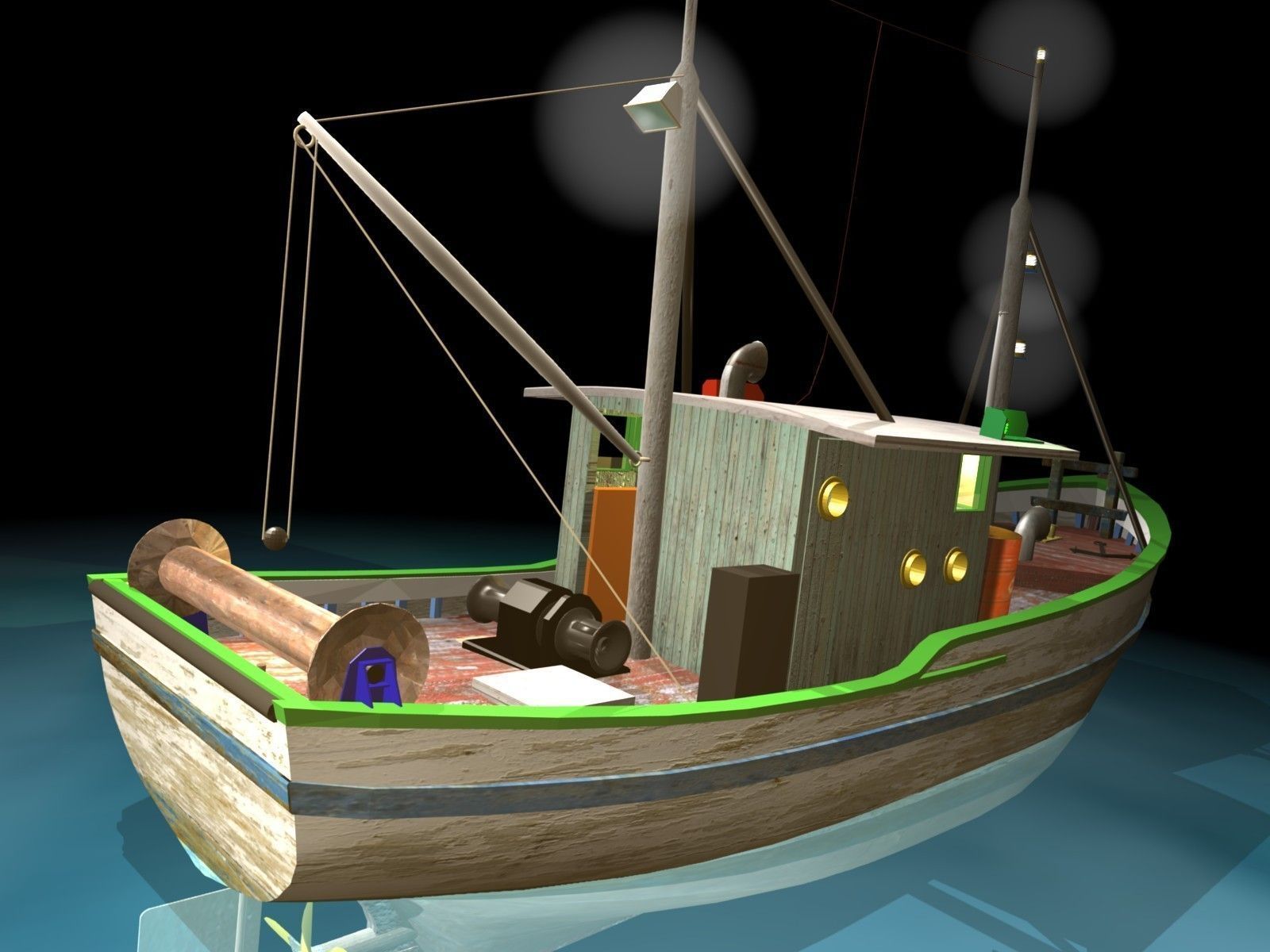 Trawler - FAO Fishing Boat 3D model_15