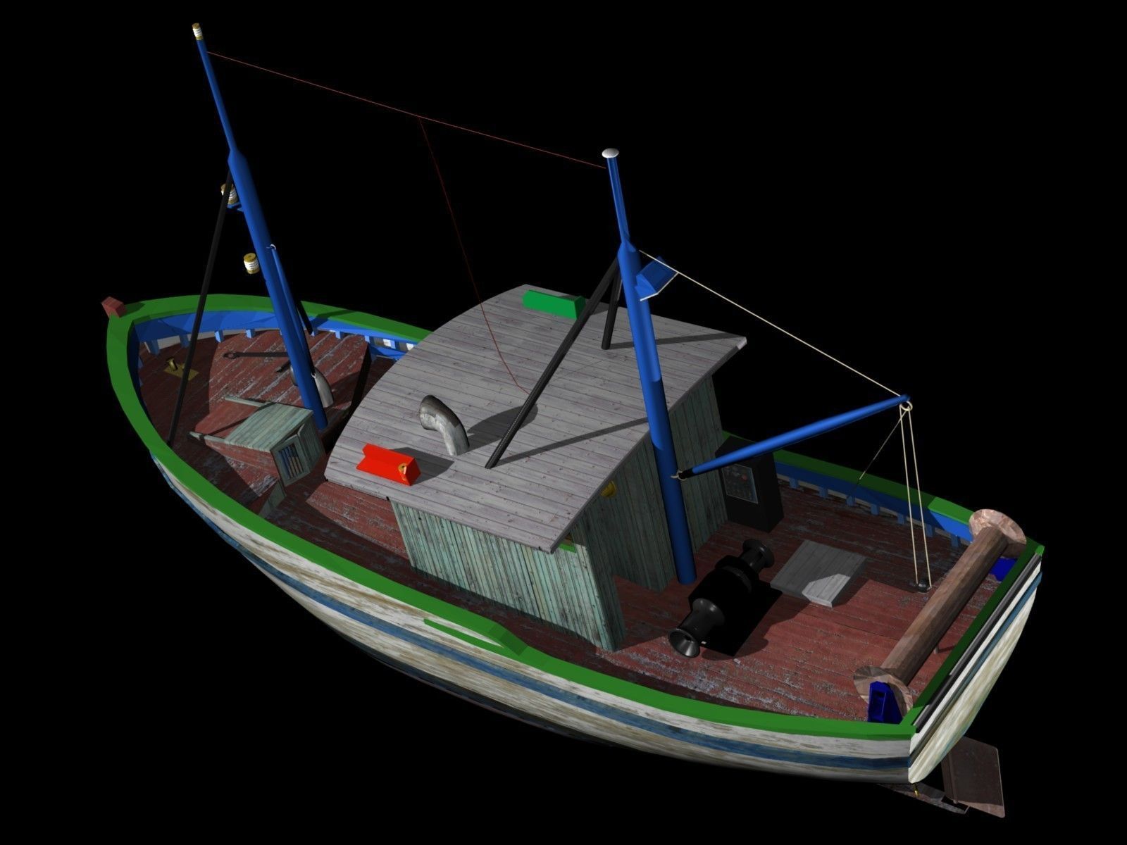 Trawler - FAO Fishing Boat 3D model_14