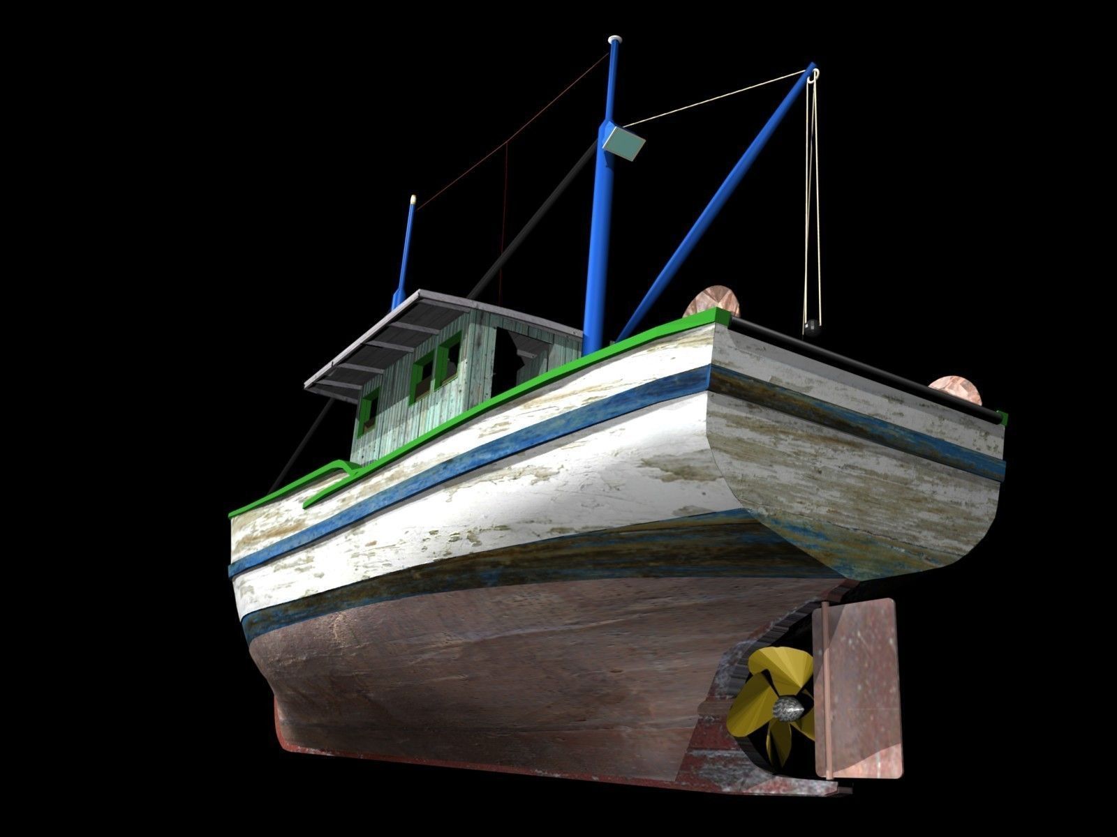 Trawler - FAO Fishing Boat 3D model_10