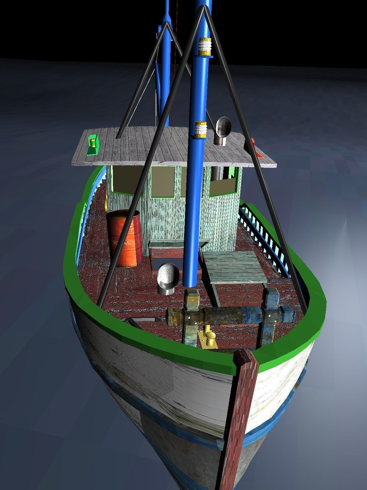 Trawler - FAO Fishing Boat 3D model_4