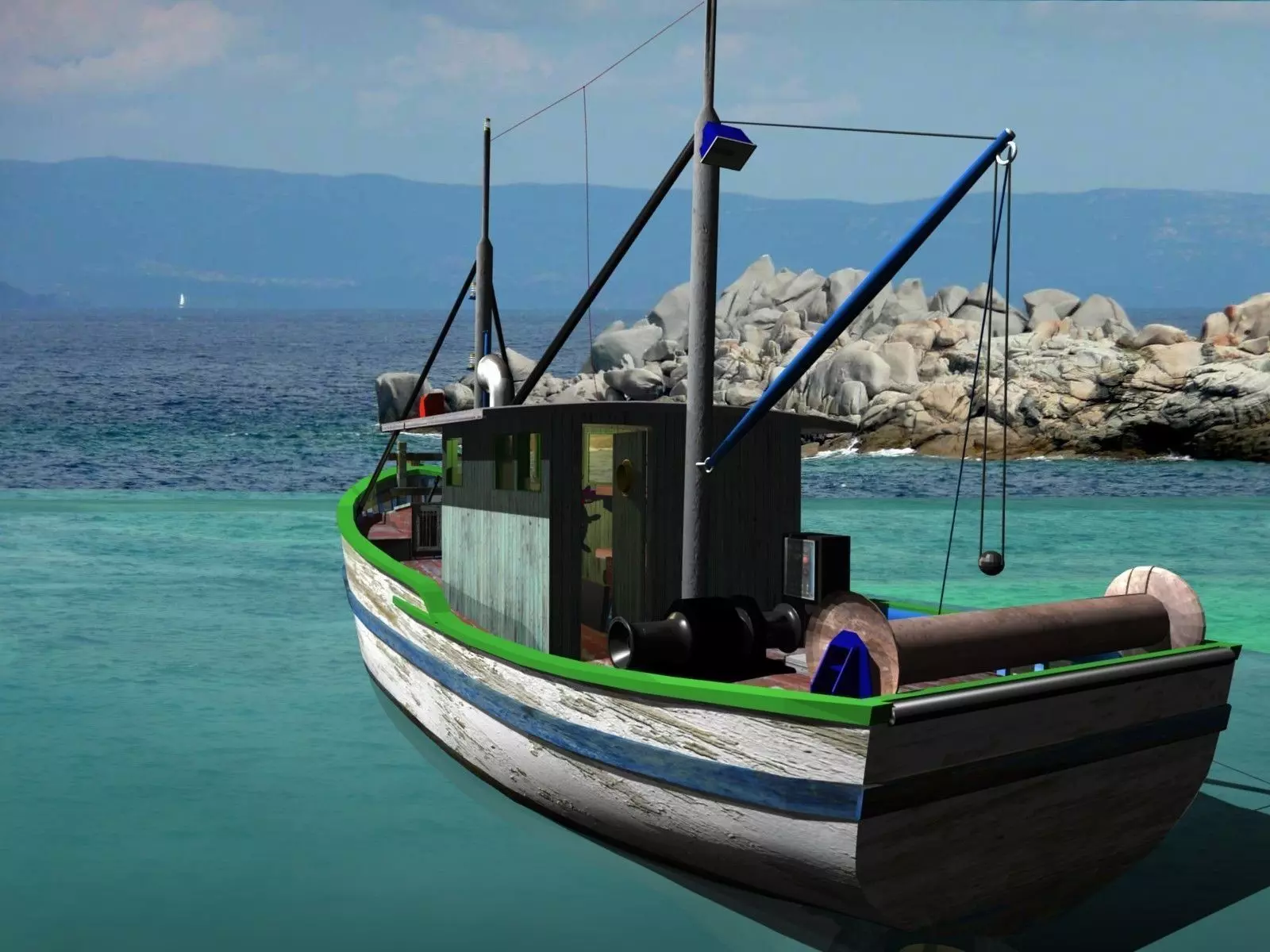 Trawler - FAO Fishing Boat 3D model_0
