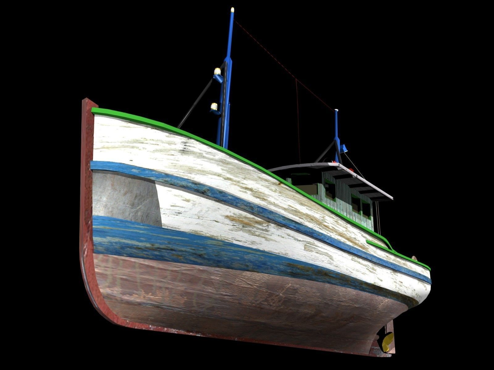 Trawler - FAO Fishing Boat 3D model_11