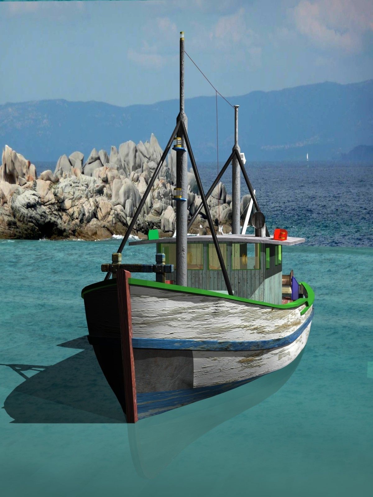 Trawler - FAO Fishing Boat 3D model_1