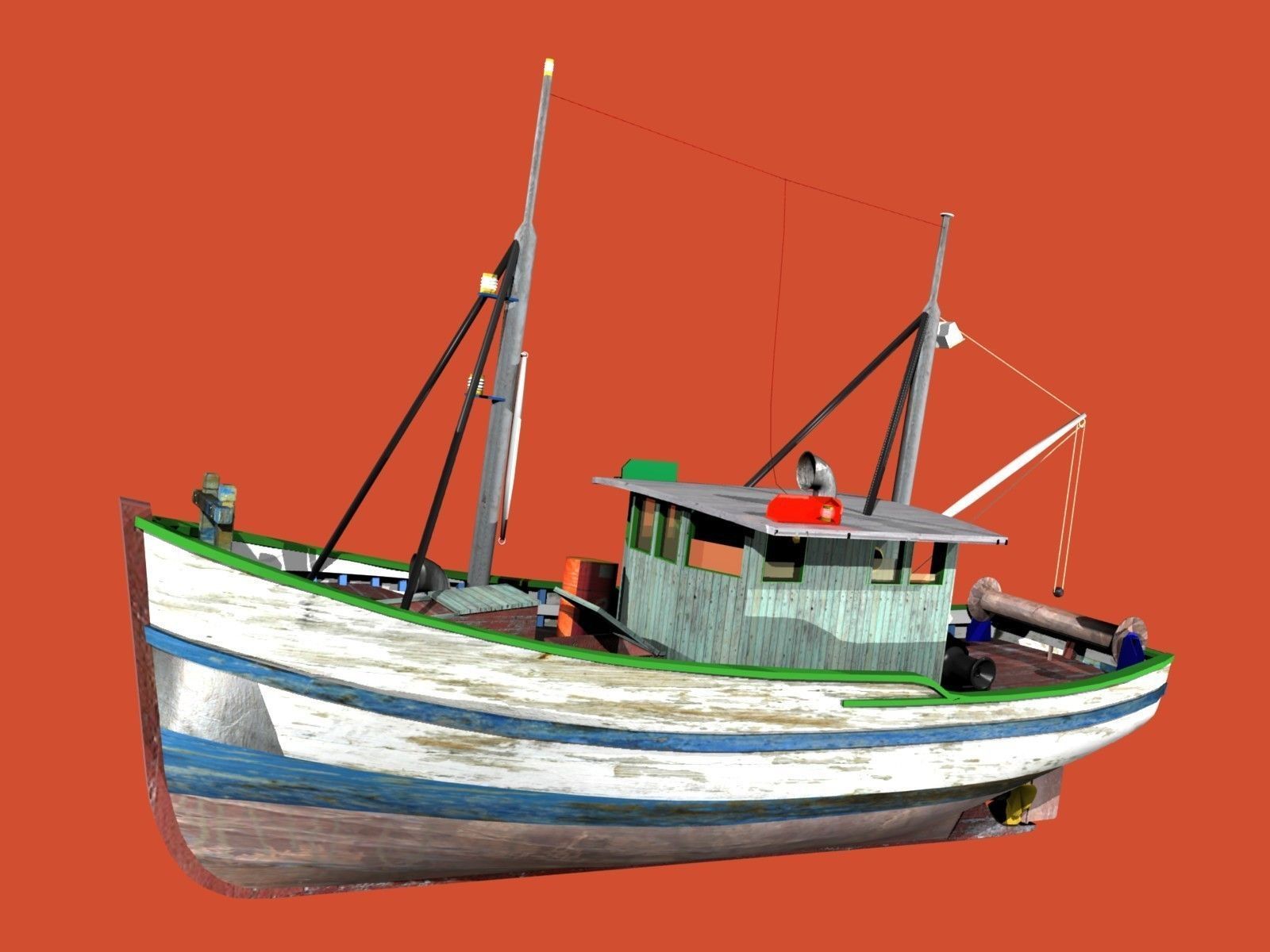 Trawler - FAO Fishing Boat 3D model_9